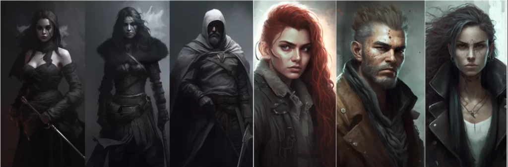 dark urban fantasy characters